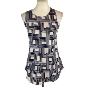 NWT Comp Voyage geometric pattern sleeveless blouse size S